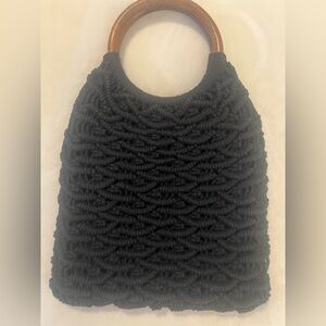 🩷Sigrid Olsen | Bags |...
Poshmark Handwoven Black Macramé Tote Wooden Handle🩷